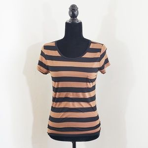 Forever 21 | Striped Top | Brown/Rust & Black